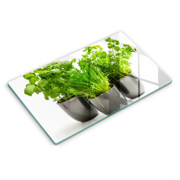 Tocător de bucătărie decorativ Ghivece cu ierburi aromatice