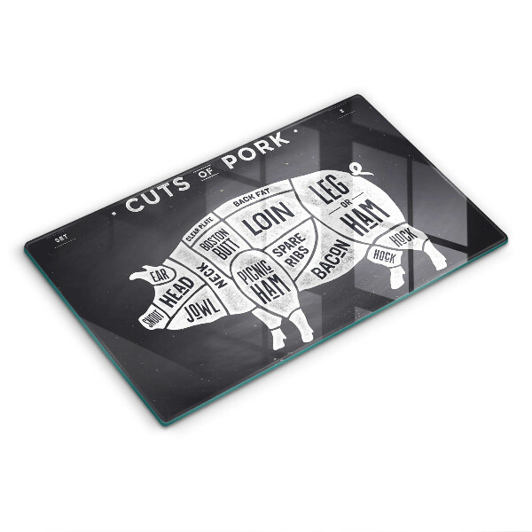 Tocător de bucătărie decorativ Carne de porc