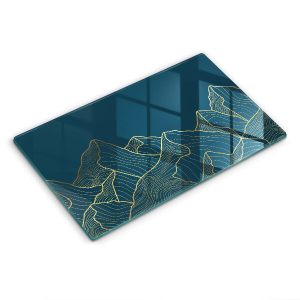 Tocător sticlă decorativ Munți abstracti