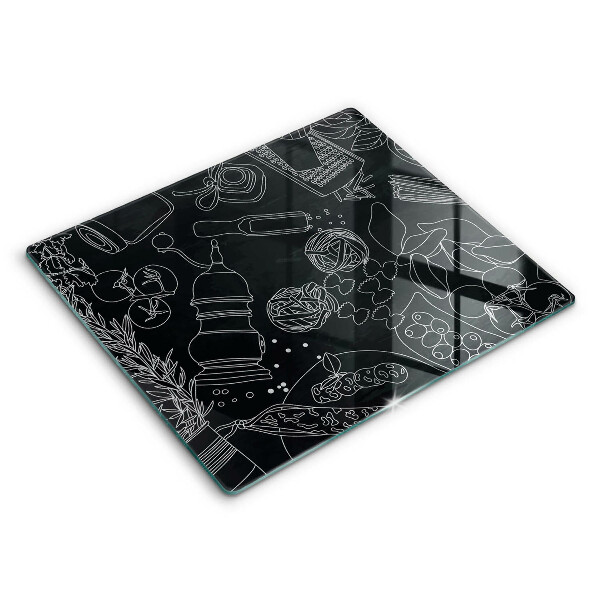 Tocător din sticlă modern Accesorii de bucătărie 60x52 cm