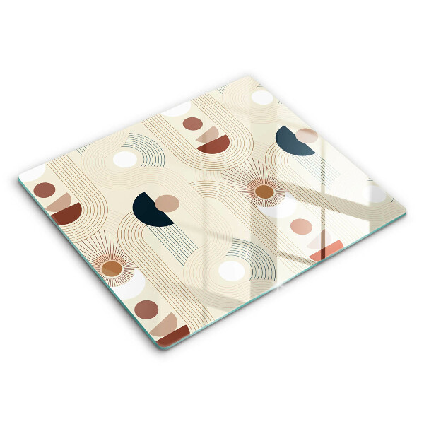 Tocător din sticlă modern Forme geometrice boho 60x52 cm
