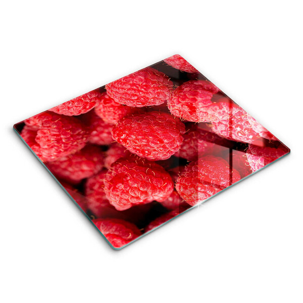 Tocător din sticlă modern Fructe de zmeură 60x52 cm