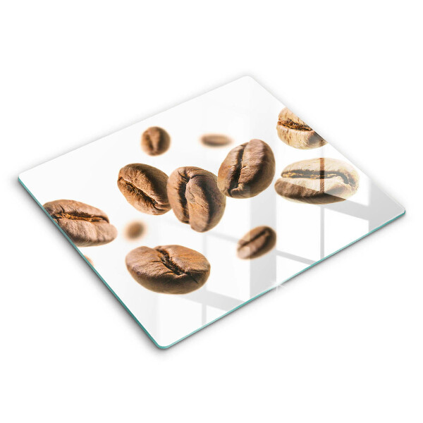 Tocător sticlă modern boabe de cafea 60x52 cm