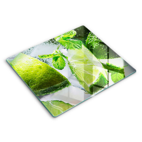 Tocător din sticlă modern Apă cu var și gheață 60x52 cm