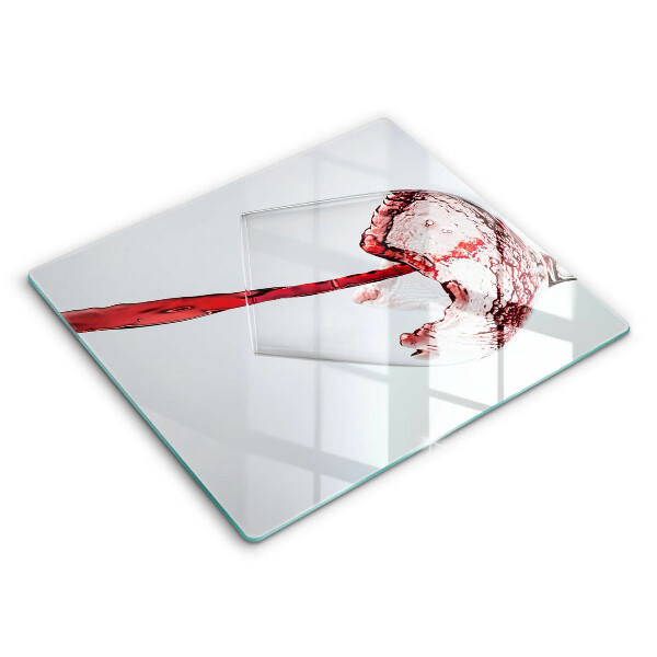 Tocător din sticlă modern Vin roșu 60x52 cm