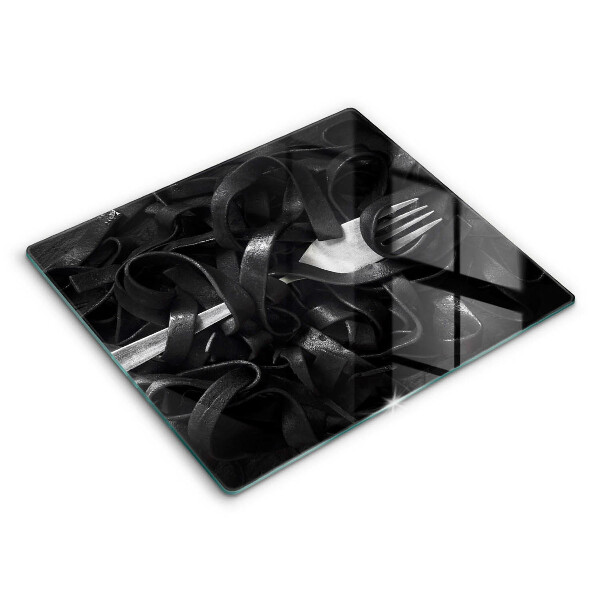 Tocător sticlă modern Paste Tagliatelle Negre 60x52 cm