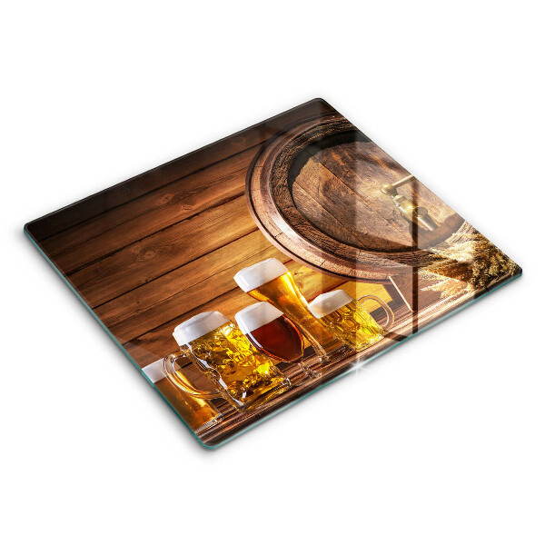 Tocător din sticlă modern Un butoi de bere 60x52 cm