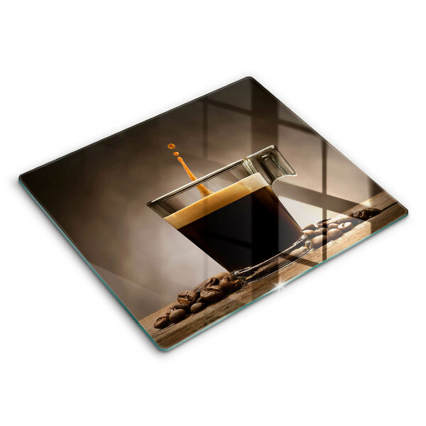 Tocător sticlă modern Sticlă și boabe de cafea 60x52 cm
