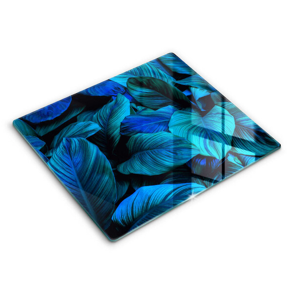 Tocător sticlă modern Frunze de vegetație din junglă 60x52 cm