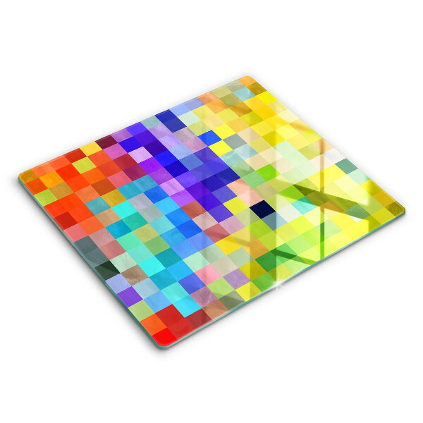 Tocător de bucătărie modern Pixeli pătrați colorați 60x52 cm