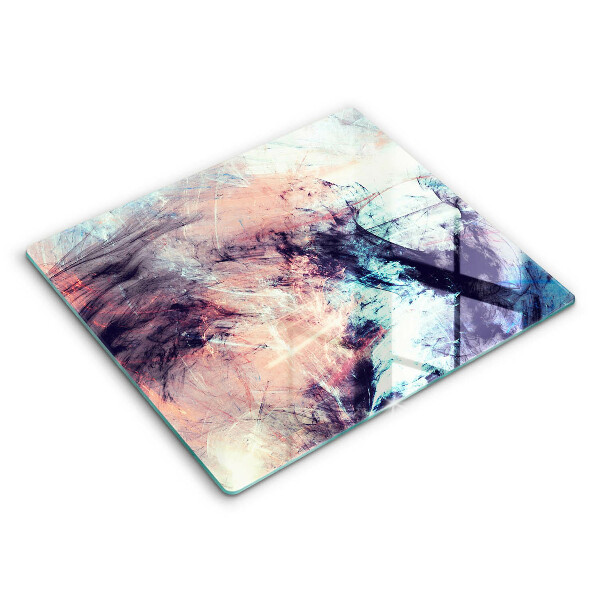Tocător din sticlă modern Abstracție pictată 60x52 cm