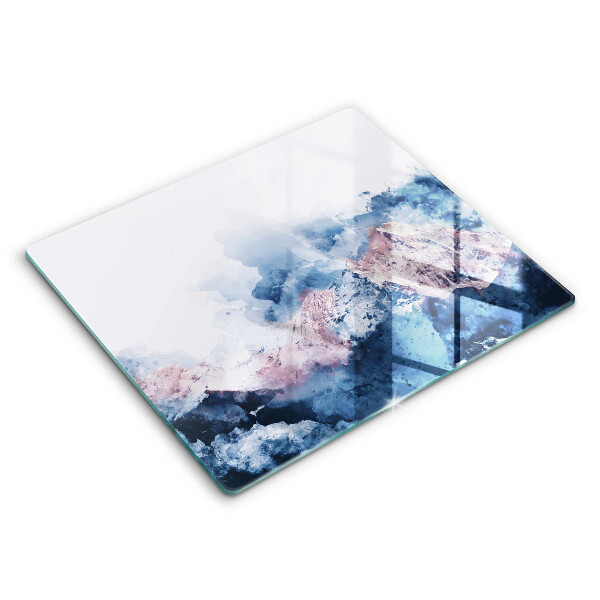 Tocător sticlă modern Munți pictați abstract 60x52 cm