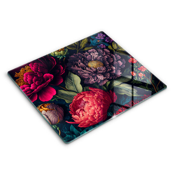 Tocător de bucătărie modern Flori frumoase 60x52 cm