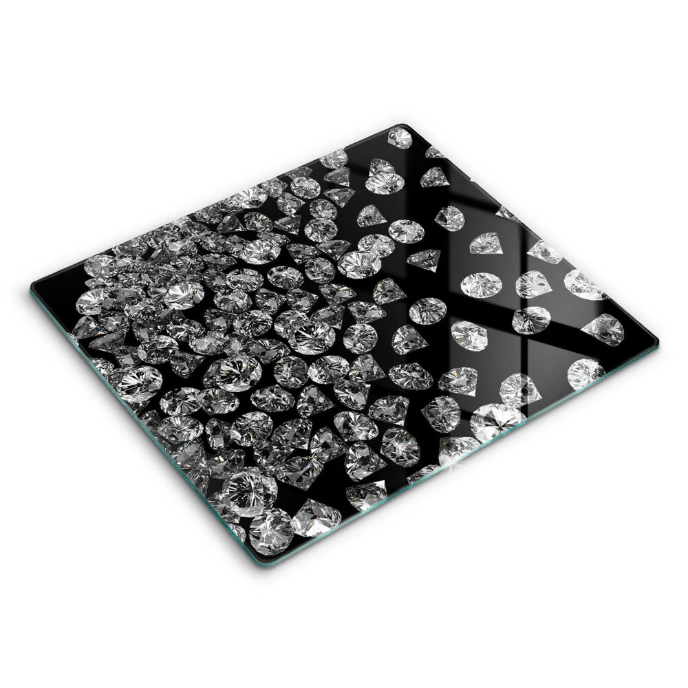 Tocător sticlă modern Diamante strălucitoare 60x52 cm
