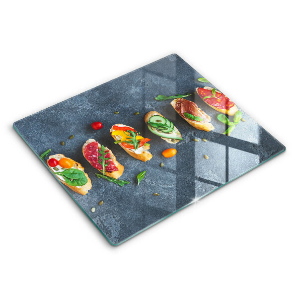 Tocător de bucătărie modern Sandvișuri colorate 60x52 cm