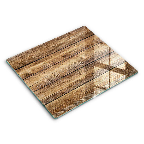 Tocător din sticlă modern Plăci cu textură de lemn 60x52 cm