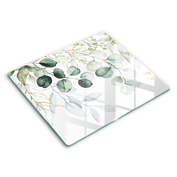 Tocător sticlă modern Plante pictate 60x52 cm
