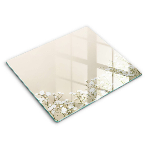 Tocător de bucătărie modern Flori boho de gipsofilă 60x52 cm
