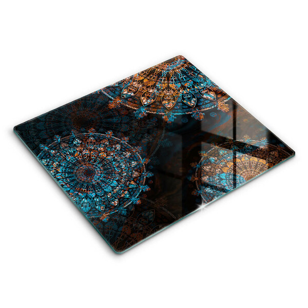 Tocător sticlă modern Roți vintage Boho 60x52 cm