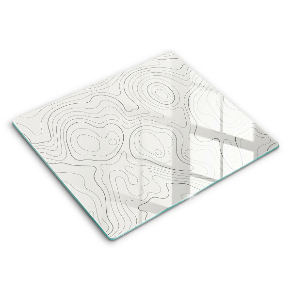 Tocător din sticlă modern Design artistic liniar 60x52 cm