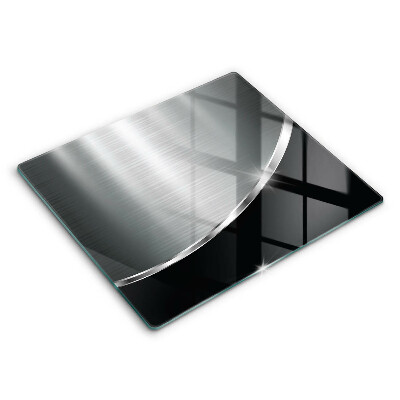 Tocător din sticlă modern Abstracție cu metal 60x52 cm