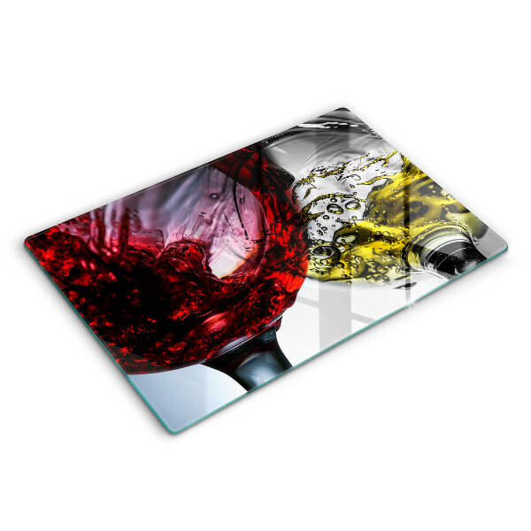 Tocător din sticlă modern Pahare de vin 80x52 cm
