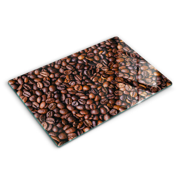 Tocător sticlă modern boabe de cafea 80x52 cm