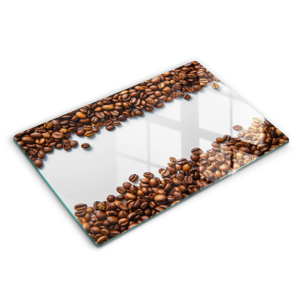 Tocător sticlă modern boabe de cafea 80x52 cm