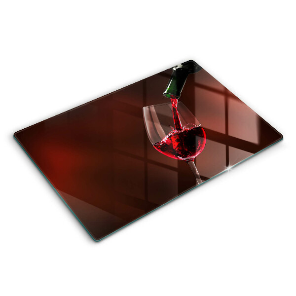 Tocător din sticlă modern Un pahar de vin 80x52 cm