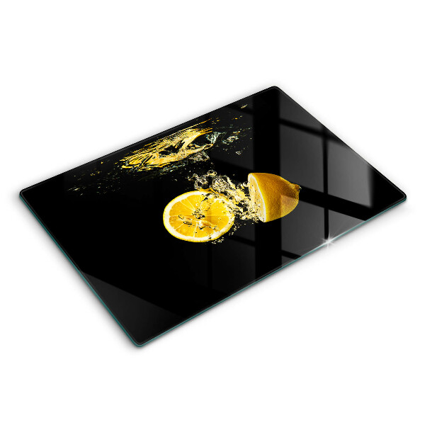 Tocător sticlă modern Fructe suculente de lămâie 80x52 cm