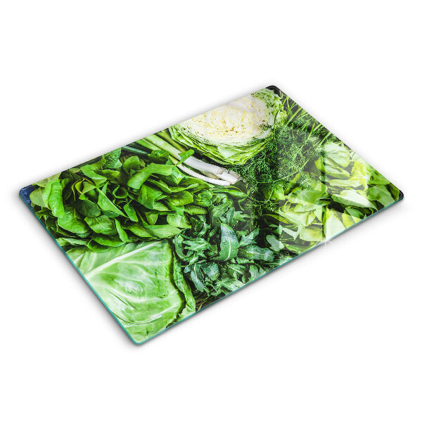 Tocător de bucătărie modern Legume verzi 80x52 cm