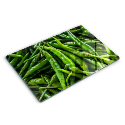 Tocător sticlă modern Păstăi de mazăre 80x52 cm