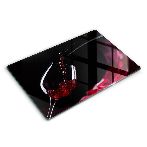 Tocător din sticlă modern Un pahar de vin roșu 80x52 cm