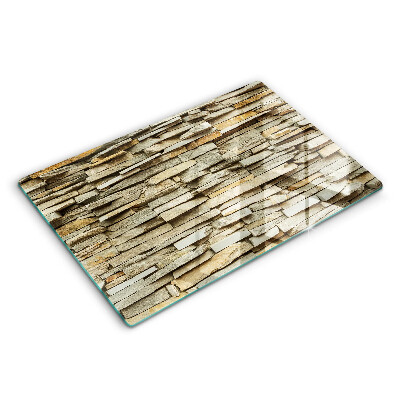 Tocător din sticlă modern Pietre decorative 80x52 cm
