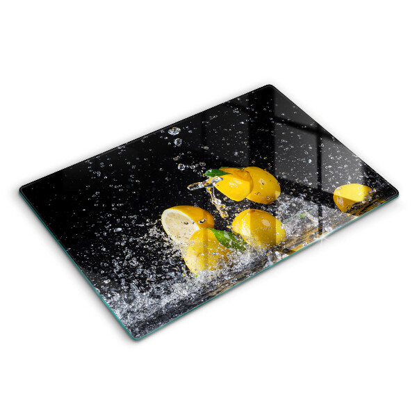 Tocător sticlă modern Fructe suculente de lămâie 80x52 cm