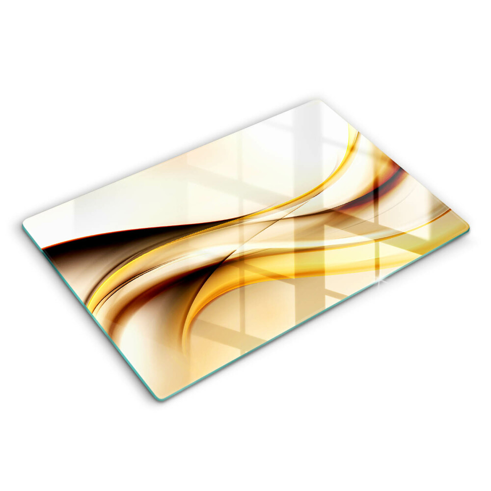 Tocător din sticlă modern Linii abstracte de fum 80x52 cm
