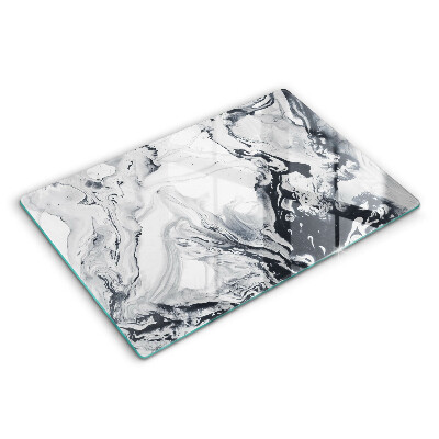 Tocător sticlă modern Abstracție de cerneală 80x52 cm