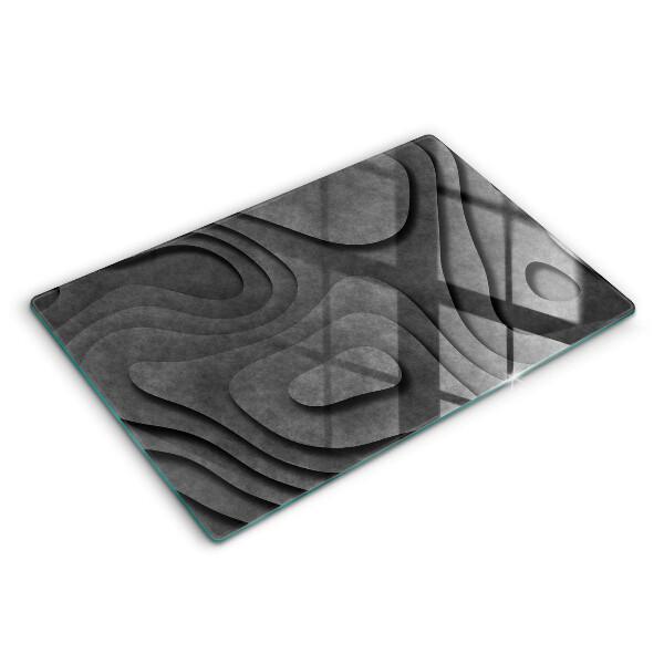 Tocător sticlă modern Forme de piatră 3D 80x52 cm
