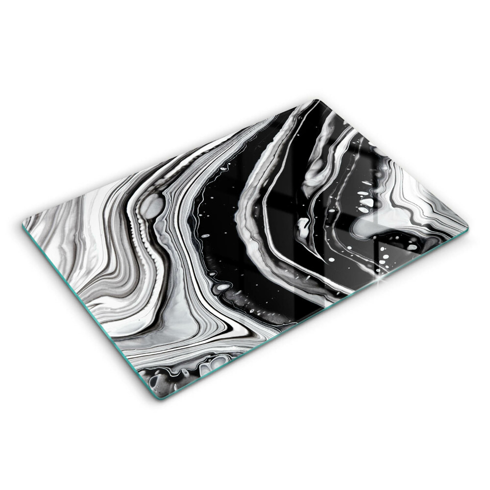 Tocător sticlă modern Abstracție de cerneală 80x52 cm