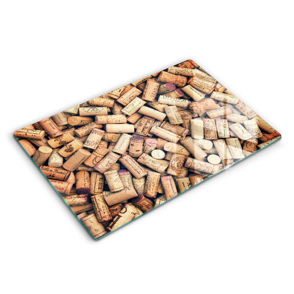 Tocător de bucătărie modern Model de dopuri de vin 80x52 cm