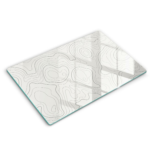 Tocător de bucătărie modern Design artistic liniar 80x52 cm