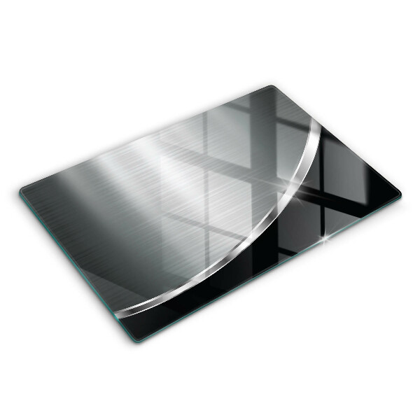 Tocător sticlă modern Abstracție cu metal 80x52 cm