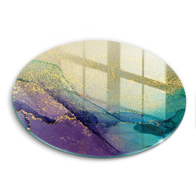 Tocător din sticlă original Fundal cu aur