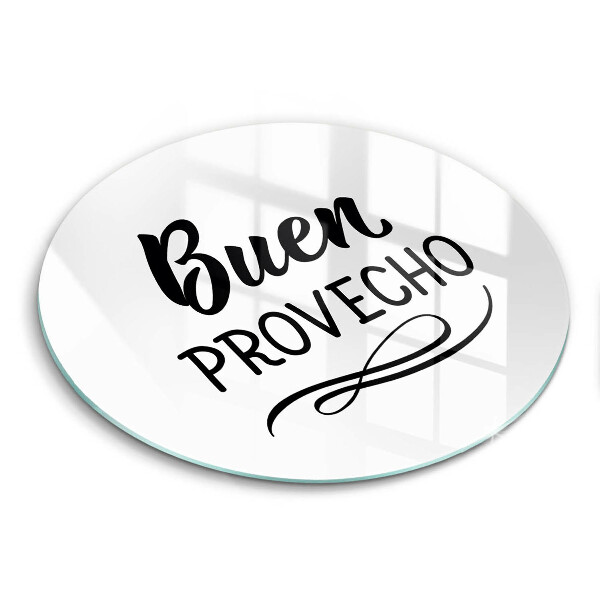Tocător din sticlă original Inscripția Buen provecho