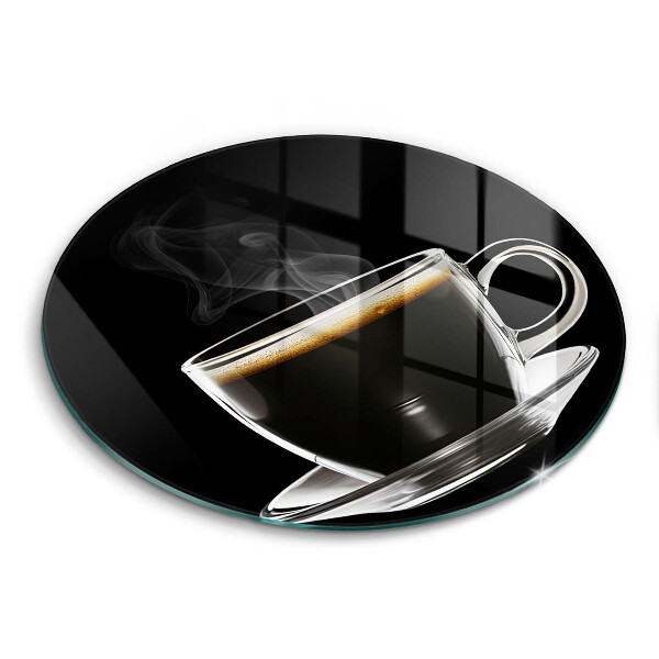 Tocător din sticlă original Un pahar de cafea fierbinte