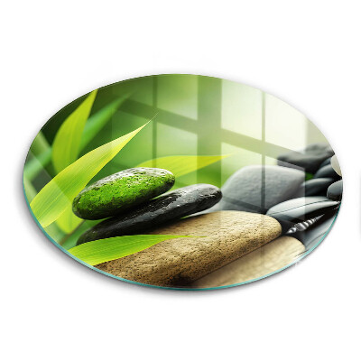 Tocător din sticlă original Pietre de bambus Zen