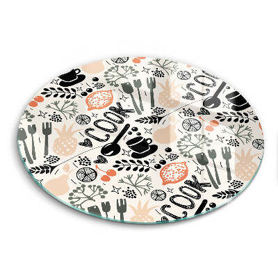 Tocător de bucătărie original Desen cu tematică de bucătărie