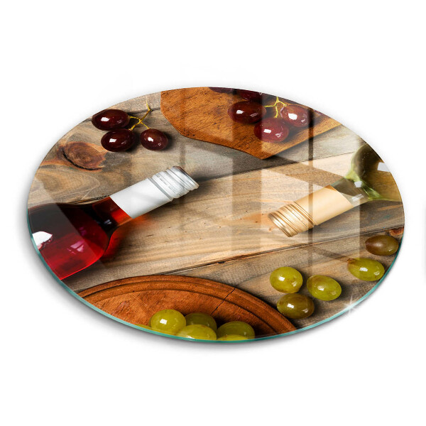 Tocător sticlă original Sticle de vin și struguri