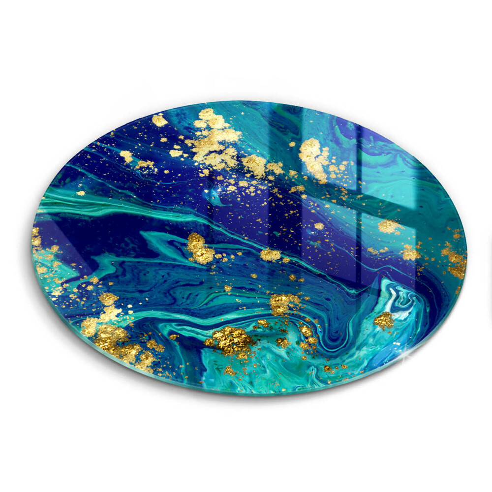 Tocător din sticlă original Abstracție cu aur