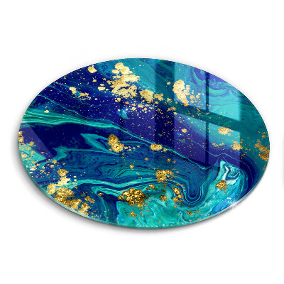 Tocător din sticlă original Abstracție cu aur